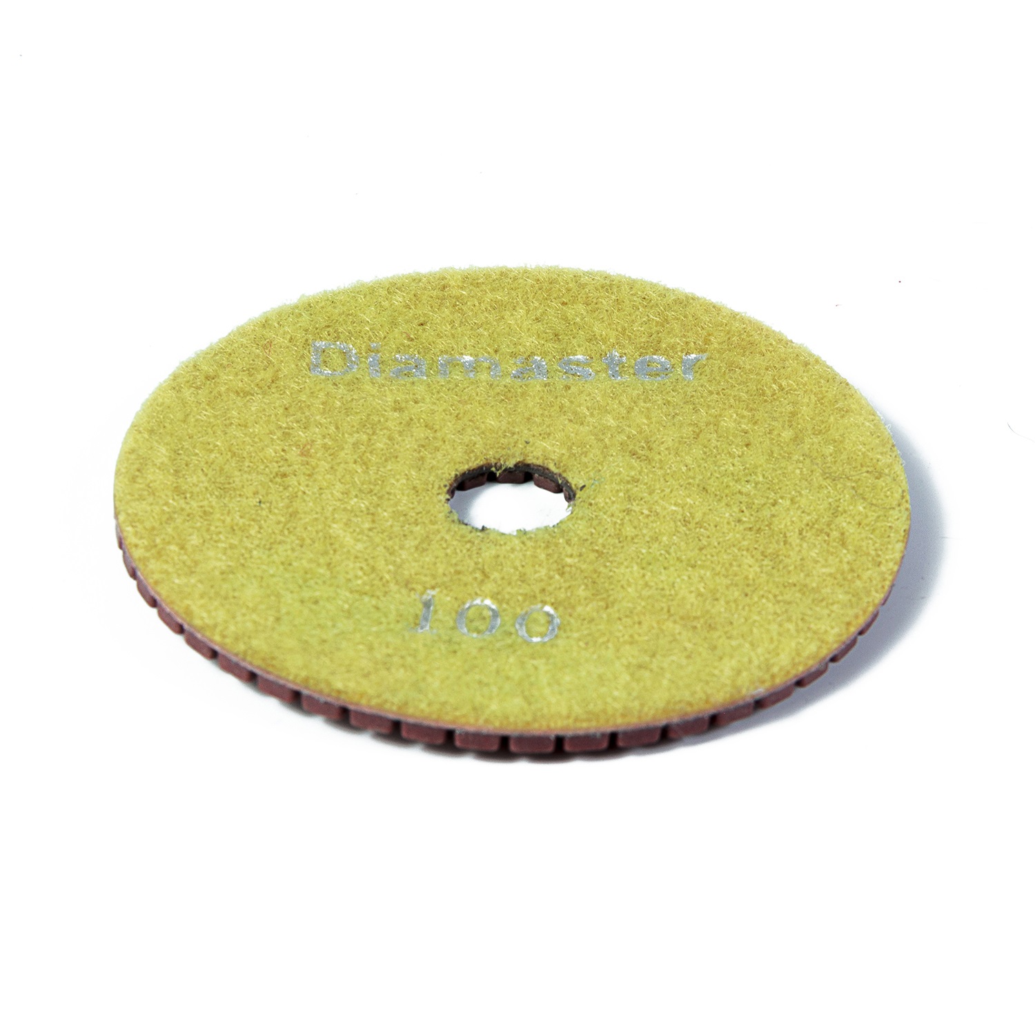 АГШК алмазный гибкий шлифовальный круг по бетону DIAMASTER 100*2 №100 wet желтый — изображение 3
