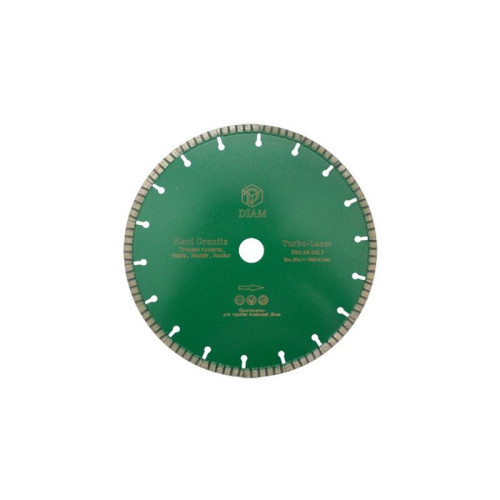 Алмазный отрезной круг Diam Turbo Hard Granite ⌀250мм, пос. 25,4 мм